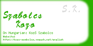 szabolcs kozo business card