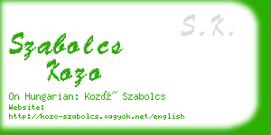 szabolcs kozo business card